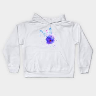 Violet Watercolor Flower Kids Hoodie